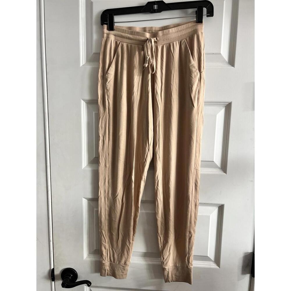 Tommy John Pants Women’s XS Tan Jogger Lounge Jersey Knit Pajamas Sleep Travel